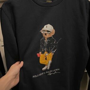 Polo by Ralph Lauren Blue sweatshirt with Bear Graphic